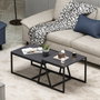 Hanah Home Mesa de Centro Antracita con Estantes
